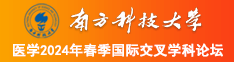 鸡巴操插入电影网南方科技大学医学2024年春季国际交叉学科论坛